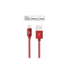 Apple Certified Durable Lightning Cable for iPhone, iPad, 4ft Red (LGHTMFI4FT-RED)<LAX Gadgets Outlet