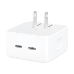 35W Dual USB-C Port Compact Power Adapter for MacBook Air, White (MW2H3AM/A)<Apple Discount