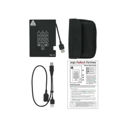 Sale Apricorn Aegis Fortress 2TB USB 3.0 External Hard Drive, Black (A25-3PL256-2000F)
