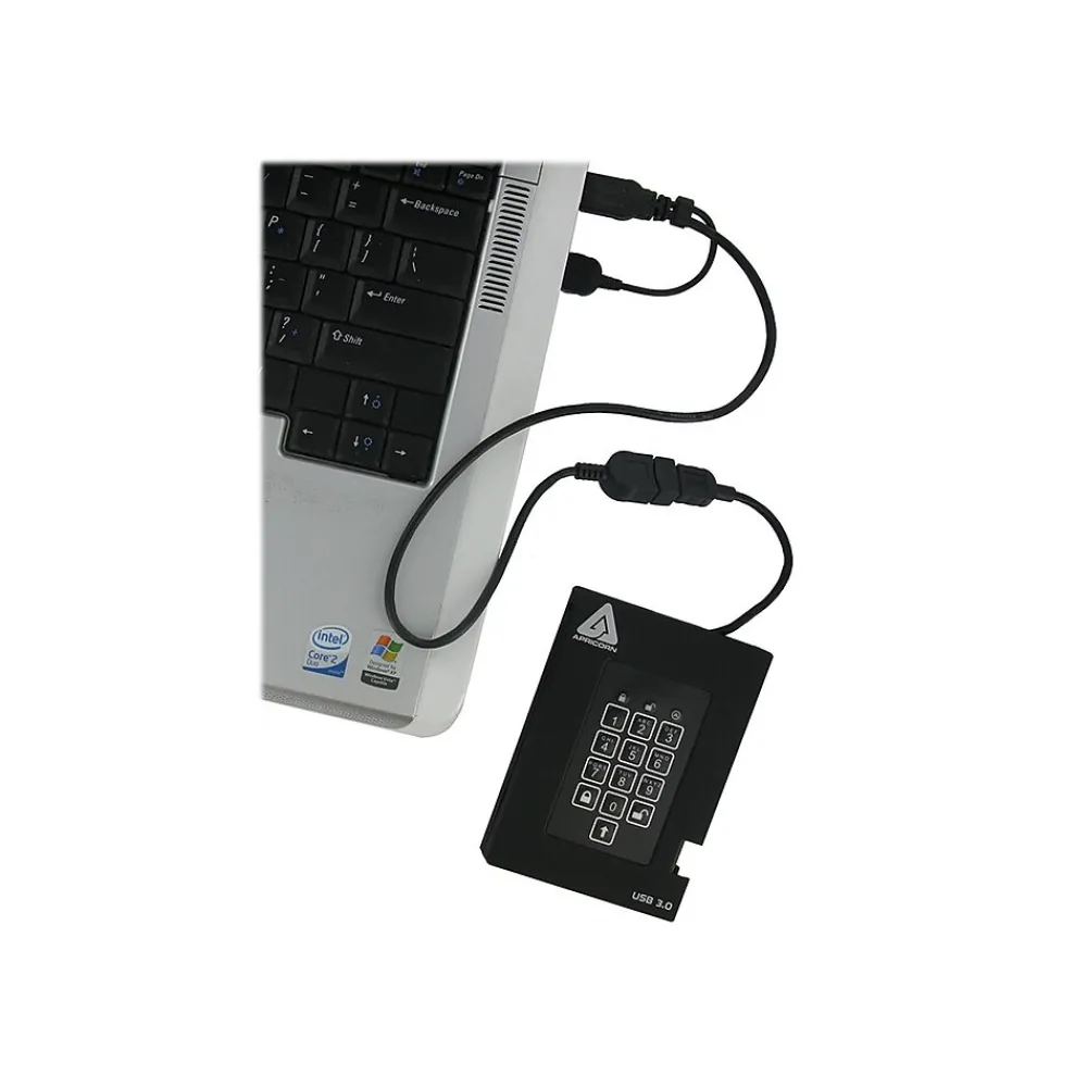 Sale Apricorn Aegis Fortress 2TB USB 3.0 External Hard Drive, Black (A25-3PL256-2000F)