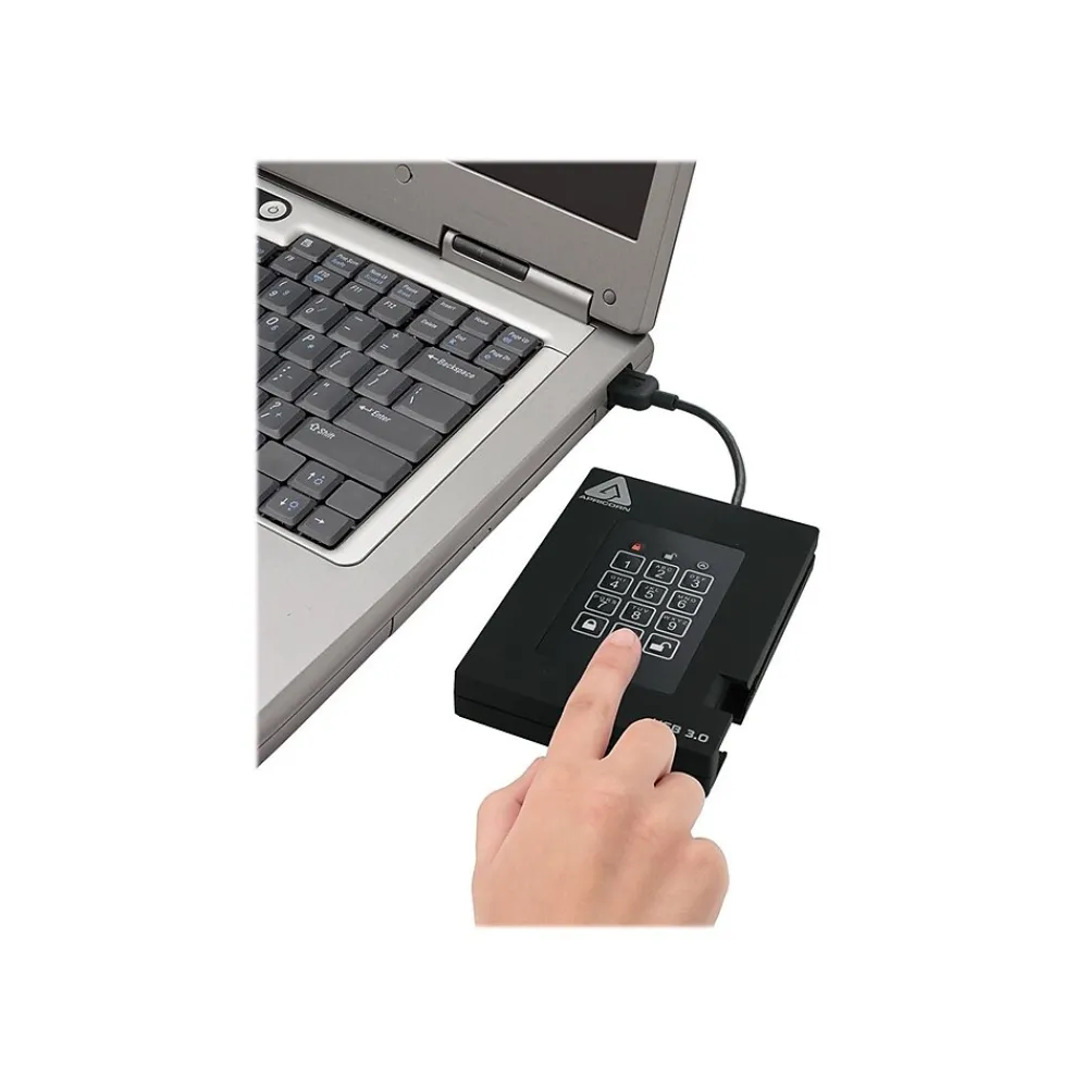 Sale Apricorn Aegis Fortress 2TB USB 3.0 External Hard Drive, Black (A25-3PL256-2000F)