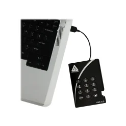 Apricorn Aegis Padlock 3.0 2 TB USB 3.0 External Hard Drive, Black (A25-3PL256-2000)