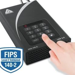 Online Apricorn Aegis Padlock DT FIPS ADT-3PL256F-12TB 12 TB External Hard Drive, Desktop, TAA Compliant (ADT-3PL256F-12TB)