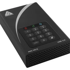 Outlet Apricorn Aegis Padlock DT 10TB USB 3.0 External Hard Drive, Black (ADT-3PL256F-10TB)