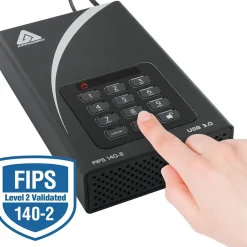 Outlet Apricorn Aegis Padlock DT 10TB USB 3.0 External Hard Drive, Black (ADT-3PL256F-10TB)