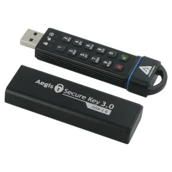 Best Apricorn Aegis Secure Key 30GB USB 3.0 Type A Flash Drive, Black (ASK3-30GB)