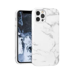 Argento MVMT Granite Phone Case for iPhone 12/12 Pro, White Marble (IC7686MB12PWHA)