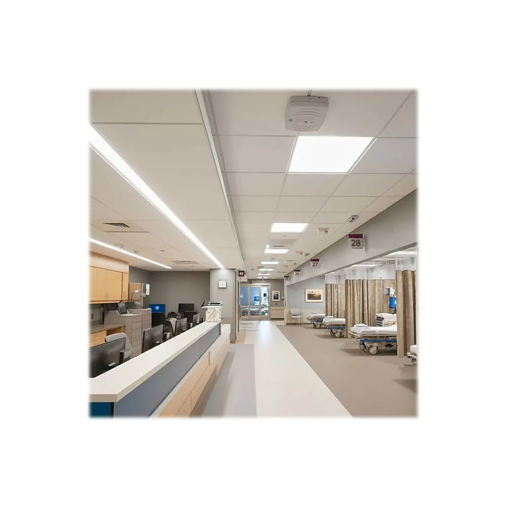 Armstrong ULTIMA Health Zone Beveled Tegular Edge Ceiling Tile, 24" x 24", White, Dozen (BP1936A)