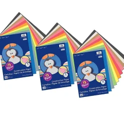 Construction Paper*Art Street 12" x 18" Lightweight Construction Paper, Assorted, 100 Sheets/Pack, 3 Packs/Bundle (PAC94460-3)