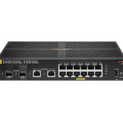 Clearance Aruba 6100 12-Port Gigabit Ethernet Managed Switch, 10/100/1000 Mbps, Black (JL679A#ABA)