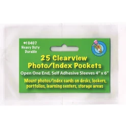 Sheet Protectors|Ashley Heavyweight Sheet Protector, 4" x 6", Clear, 25 Per Pack, 5 Packs (ASH10407-5)