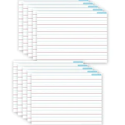 Dry Erase*Ashley Productions® Smart Poly® PosterMat Pals® Space Savers Handwriting, 3/4" Ruling, 13" x 9.5", Pack of 10 (ASH97002)