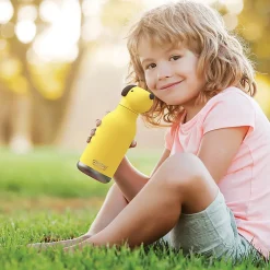 ASOBU Bestie Bottle Dog Stainless Steel Vacuum Insulated Water Bottle, 16 oz., Yellow (ADNASBV44DO)