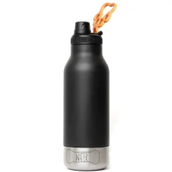 ASOBU Buddy 3-in-1 Water Bottle with Removable Dog Bowl & Food Compartment, 32 oz., Black (SDB2)