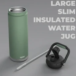 ASOBU Canyon Stainless Steel Vacuum Insulated Water Bottle, 50 oz., Green (ADNATMF7G)