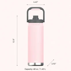 ASOBU Canyon Stainless Steel Vacuum Insulated Water Bottle, 50 oz., Pink (ADNATMF7P)