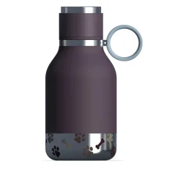 ASOBU Insulated Water Bottle with Removable Dog Bowl, 33 oz., Burgundy (NA-SDB1)