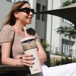 Marina See-Through Triton Tumbler with Flexible Straw, 28 oz., Pink (ICT400)<ASOBU Discount