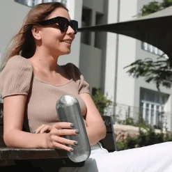 ASOBU Orb Stainless Steel Vacuum Insulated Water Bottle, 14 oz., Silver (ADNASBV30SIL)