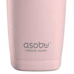 20-Ounce Aquilina Double-Wall-Insulated Stainless Steel Tumbler with Straw, Pink (NA-BF23P)<ASOBU Clearance