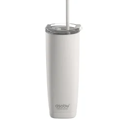 20-Ounce Aquilina Double-Wall-Insulated Stainless Steel Tumbler, White (NA-BF23W)<ASOBU Hot