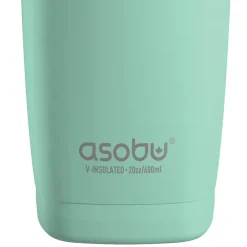 20-Ounce Aquilina Double-Wall-Insulated Stainless Steel Tumbler with Straw, Mint Green (NA-BF23MINT)<ASOBU Online