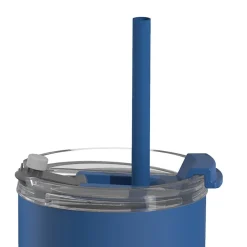 20-Ounce Aquilina Double-Wall-Insulated Stainless Steel Tumbler with Straw, Blue (NA-BF23B)<ASOBU Outlet