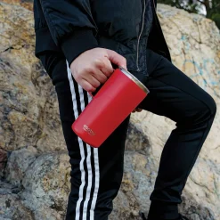 Stainless Steel Double Wall Insulated Travel Mug, 20 oz., Red (ADNANASM90R)<ASOBU