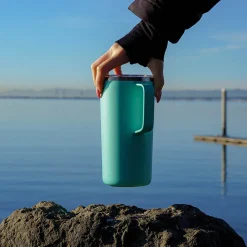 Stainless Steel Double Wall Insulated Travel Mug, 20 oz., Mint (ADNANASM90MINT)<ASOBU Online
