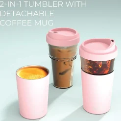 Vista Stainless Steel Clear-Insulation Tritan Coffee Mug, 20 oz., Pink (SM40)<ASOBU Discount