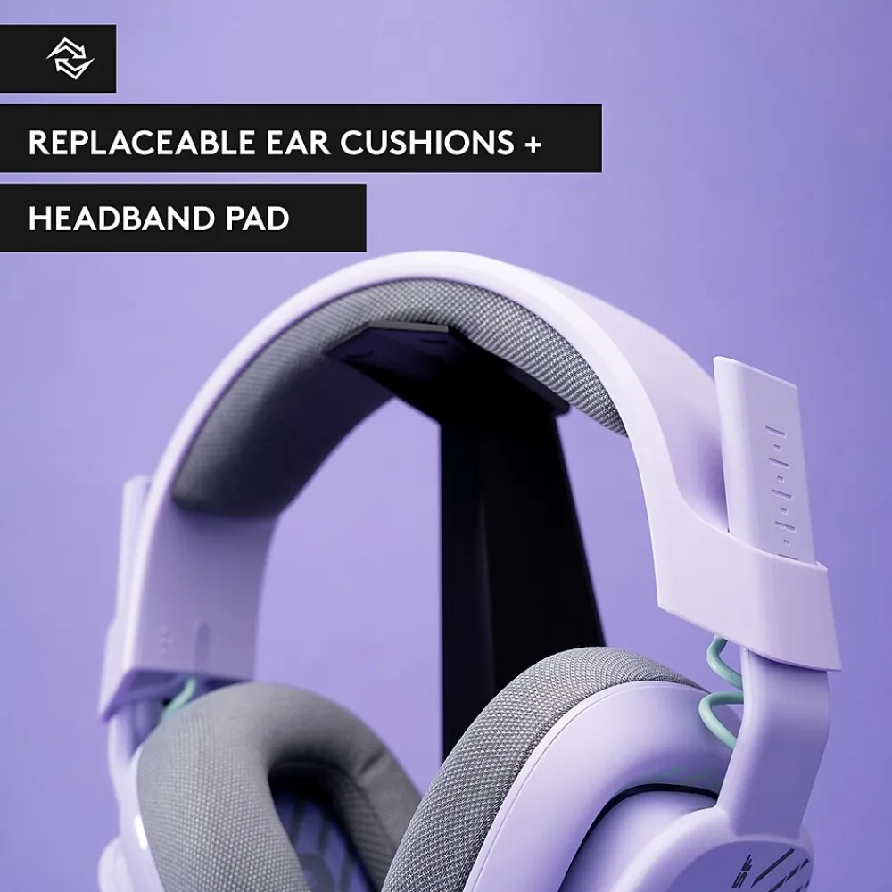 Clearance Logitech Astro A10 Gen 2 Stereo Over-the-Ear Gaming Headset, Lilac (939-002076)