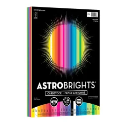 Card Stock*Astrobrights 65 lb. Cardstock Paper, 8.5" x 11", Spectrum Assortment, 100 Sheets/Ream (91398)