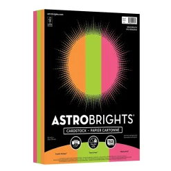 Card Stock*Astrobrights 65 lb. Cardstock Paper, 8.5" x 11", Bold Brights Assortment, 150 Sheets/Pack (91074)