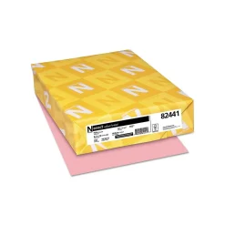 Card Stock*Astrobrights 67 lb. Cardstock Paper, 8.5" x 11", Pink, 250 Sheets/Pack (WAU82441)