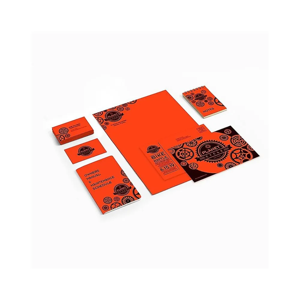 Card Stock*Astrobrights 65 lb. Cardstock Paper, 8.5" x 11", Orbit Orange, 250 Sheets/Pack (WAU22761)