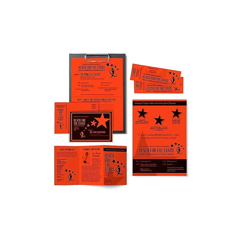 Card Stock*Astrobrights 65 lb. Cardstock Paper, 8.5" x 11", Orbit Orange, 250 Sheets/Pack (WAU22761)