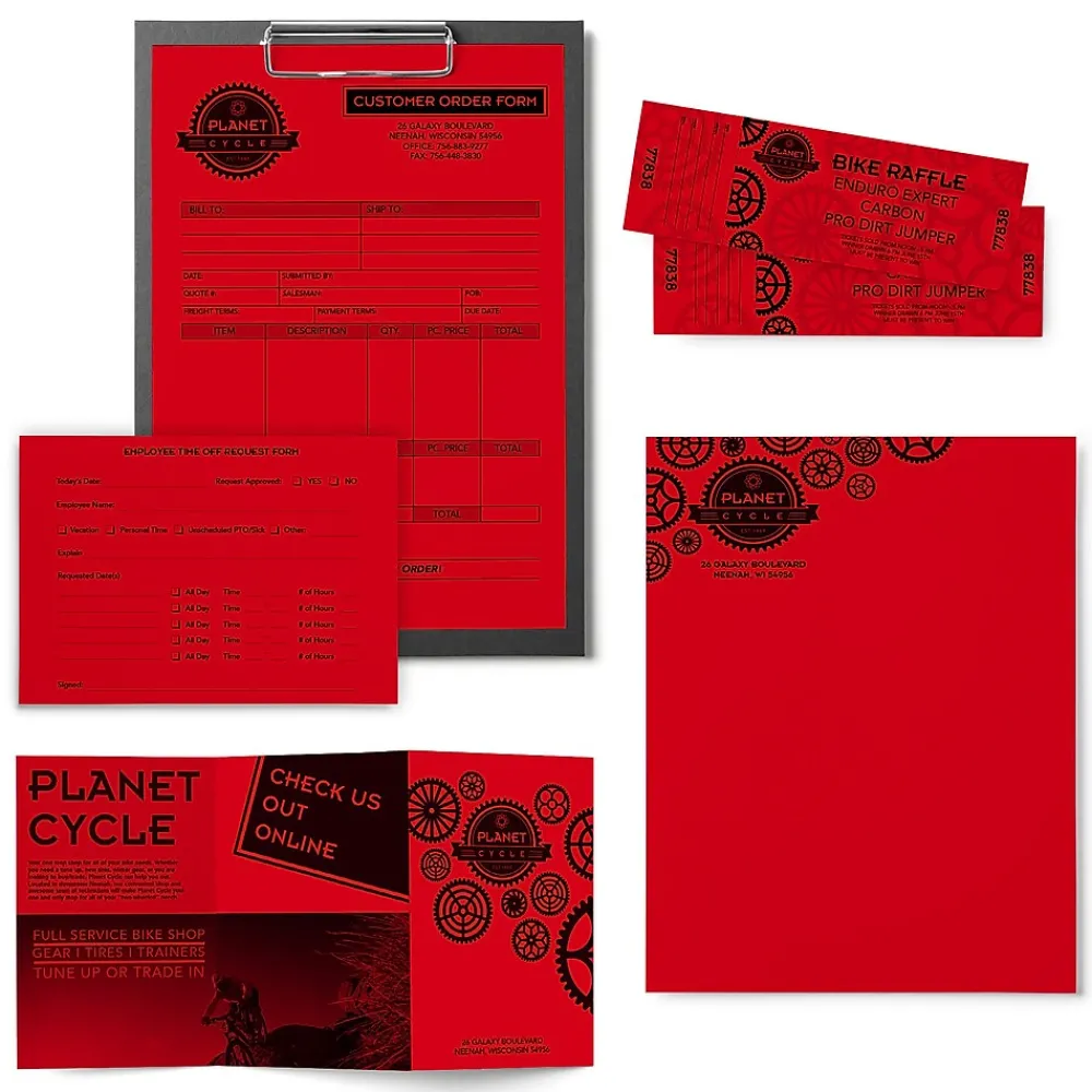 Multipurpose Paper*Astrobrights 11" x 17" Color Copy Paper, 24lbs., Red, 500 Sheets/Ream (21553/22553)