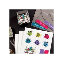 Labels|Astrobrights Astrodesigns Inkjet/Laser Sticker Paper Labels, 8 1/2