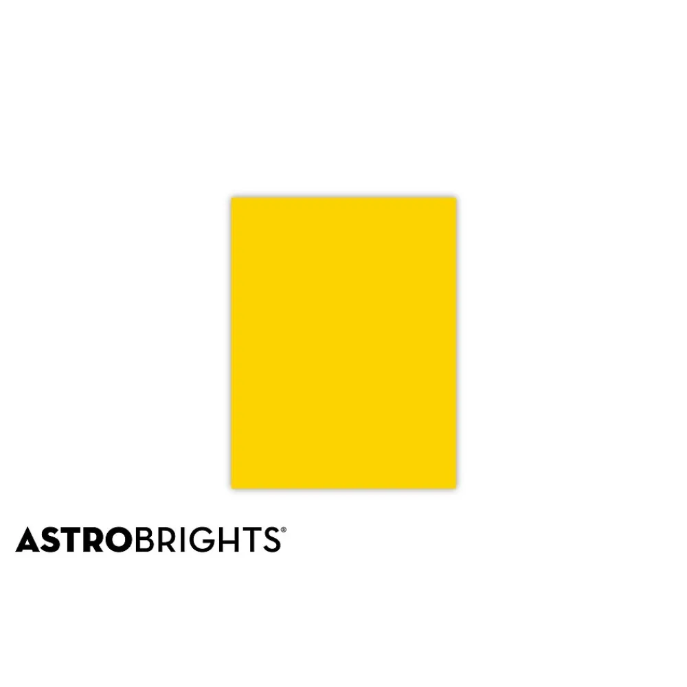Copy Paper*Astrobrights Colored Paper, 24 lbs., 8.5" x 11", Sunburst Yellow, 500 Sheets/Ream (WAU22591)