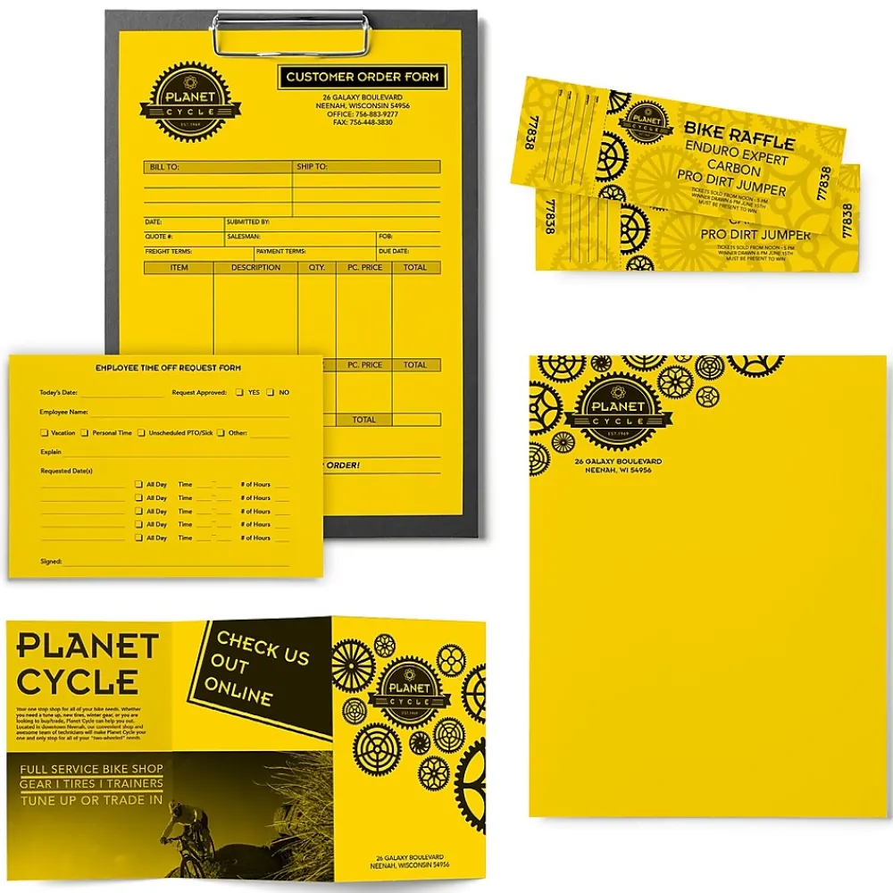 Copy Paper*Astrobrights Colored Paper, 24 lbs., 8.5" x 11", Sunburst Yellow, 500 Sheets/Ream (WAU22591)