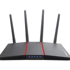 Sale Asus AX1800 Dual Band MU-MIMO WiFi 6 Router, Black/Red (RTAX55)