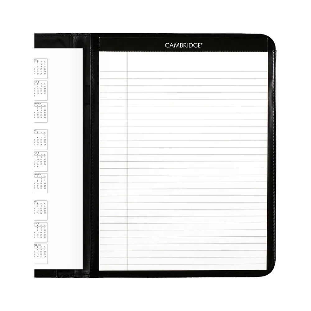 Executive Faux Leather Padfolio, Black (70-290-05-25)<AT-A-GLANCE New