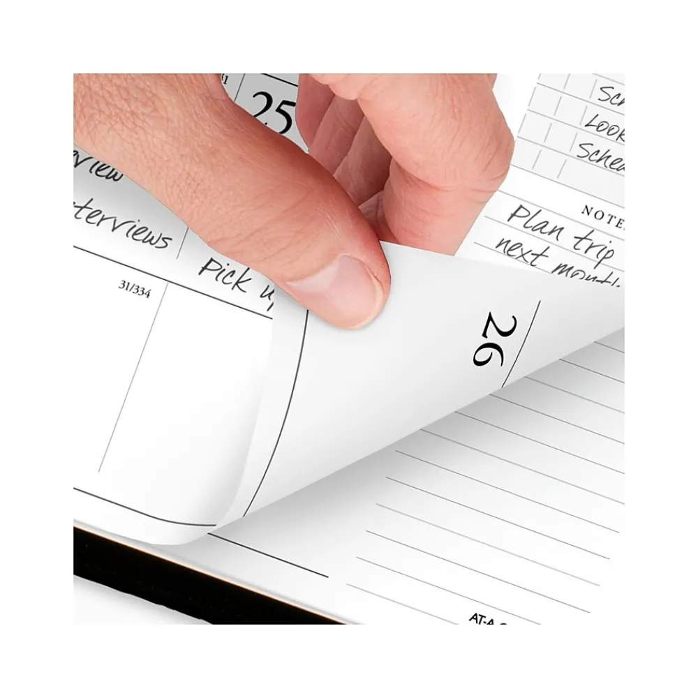 Executive Faux Leather Padfolio, Black (70-290-05-25)<AT-A-GLANCE New