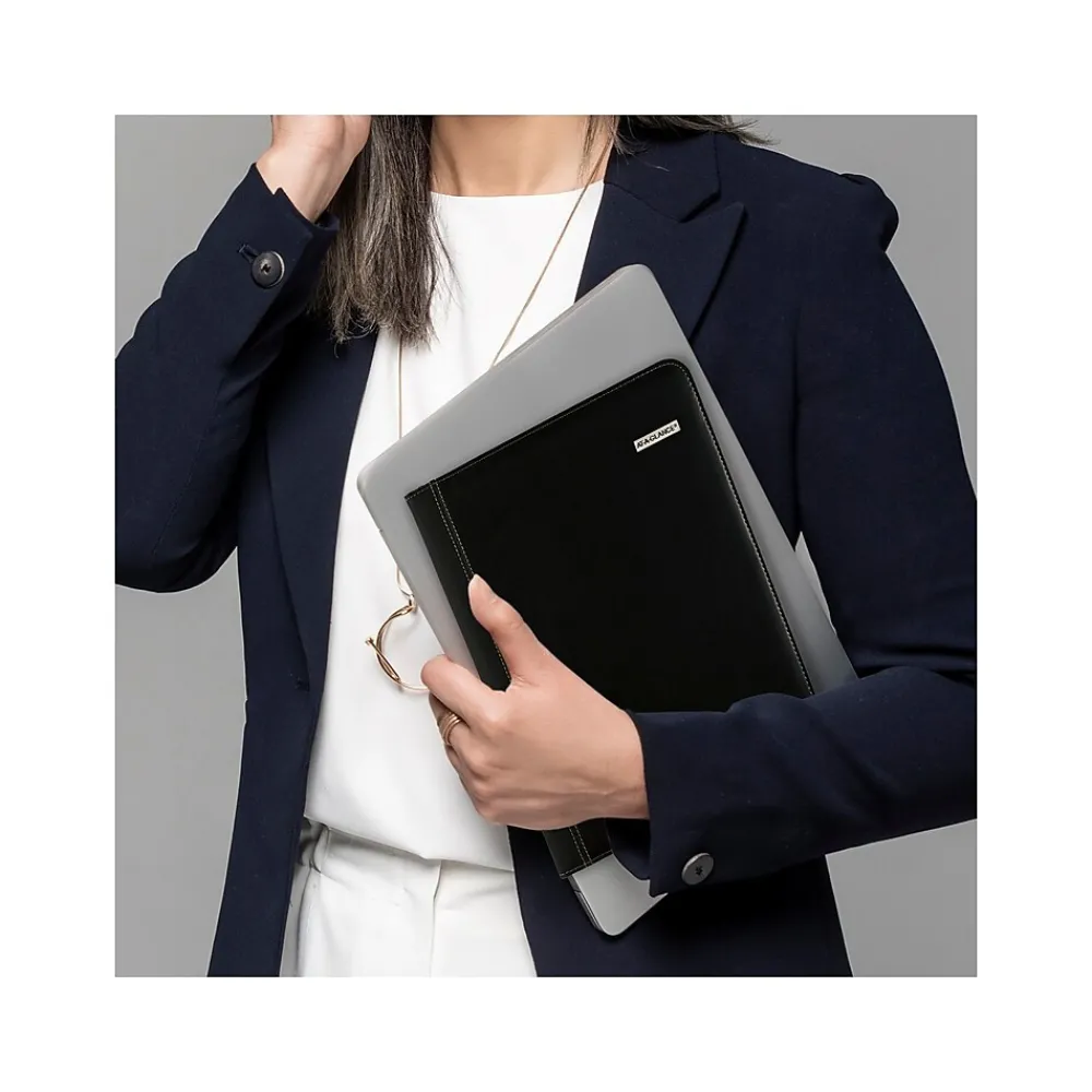 Executive Faux Leather Padfolio, Black (70-290-05-25)<AT-A-GLANCE New