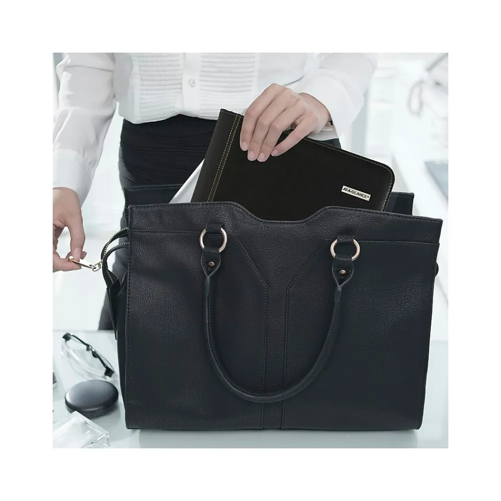 Executive Faux Leather Padfolio, Black (70-290-05-25)<AT-A-GLANCE New