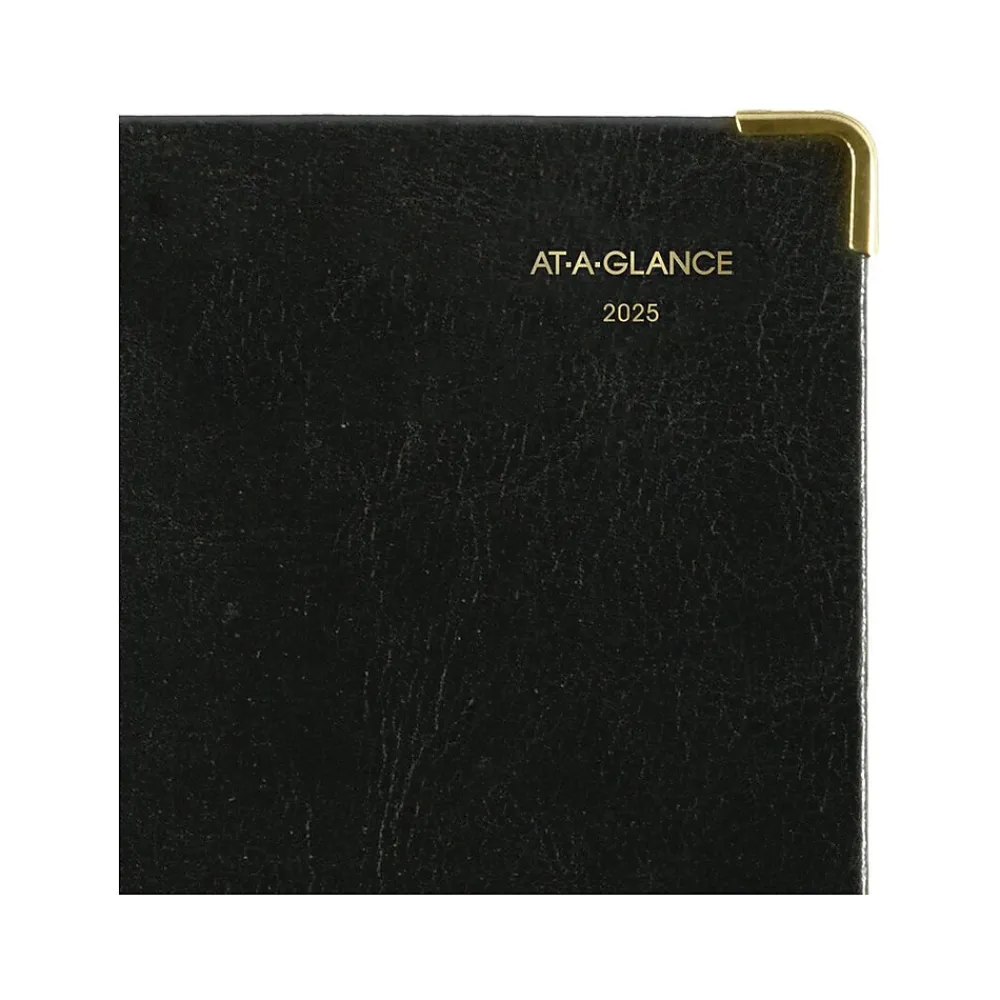Journals|AT-A-GLANCE Fine Pocket Hardcover Diary, 3" x 5", Ruled, Black (70-1111-05-25)