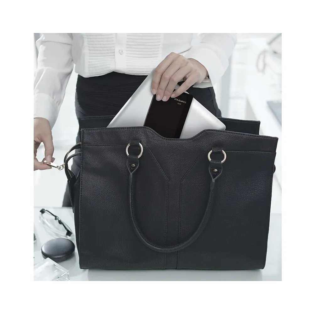 Journals|AT-A-GLANCE Fine Pocket Hardcover Diary, 3" x 6", Ruled, Black (72-02-05-25)