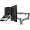 Atdec Adjustable Notebook and Display Desk Mount, Silver (AWMS-2-ND13-F-S)