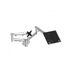 Atdec Adjustable Notebook and Display Desk Mount, Silver (AWMS-2-ND13-F-S)