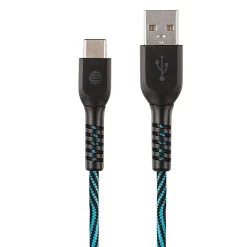 Charge and Sync USB to Type-C Cable, 4 ft., Blue (TCB04-BLU)<AT&T New